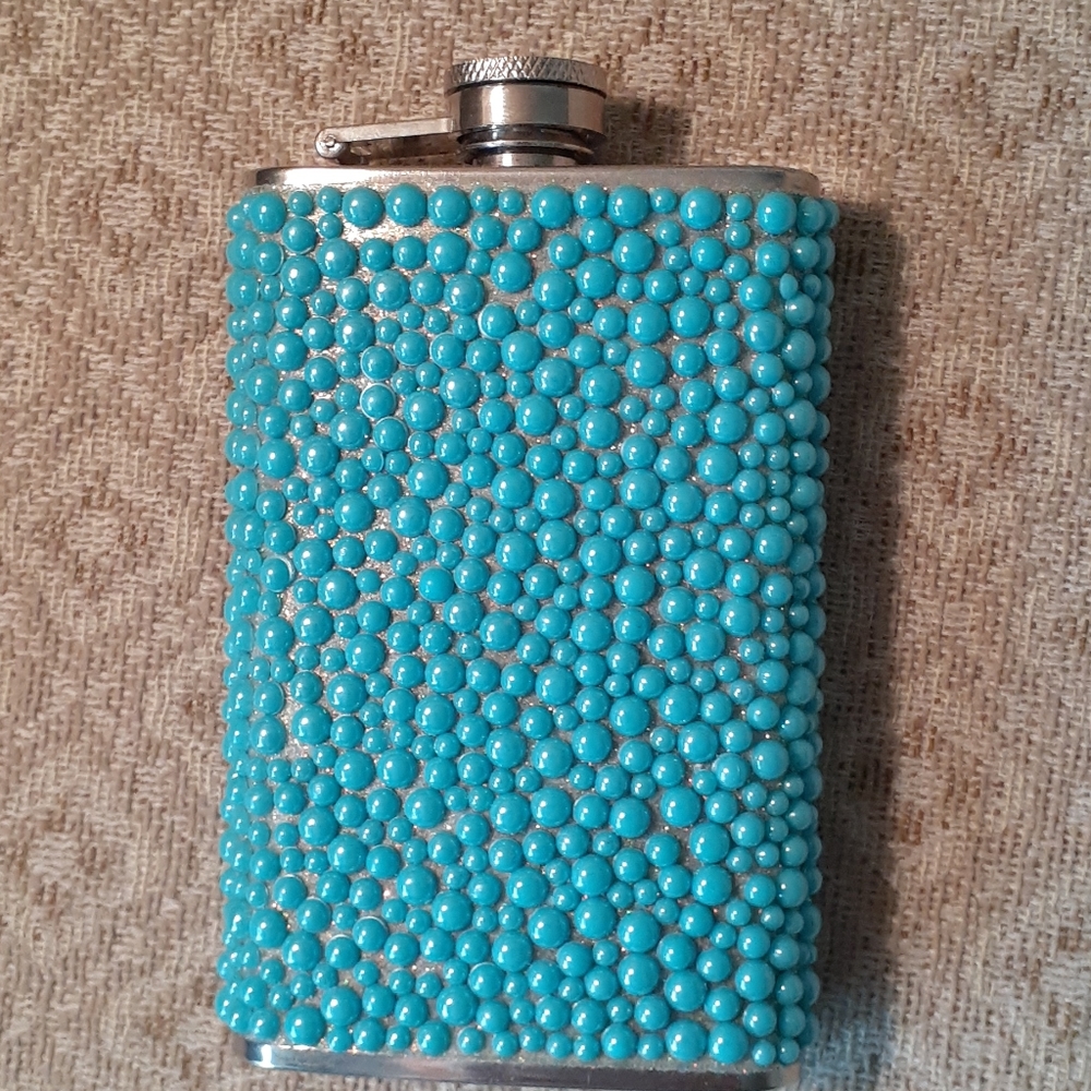 NWOT - Sparkly Light Blue Flask - 5 Ounces